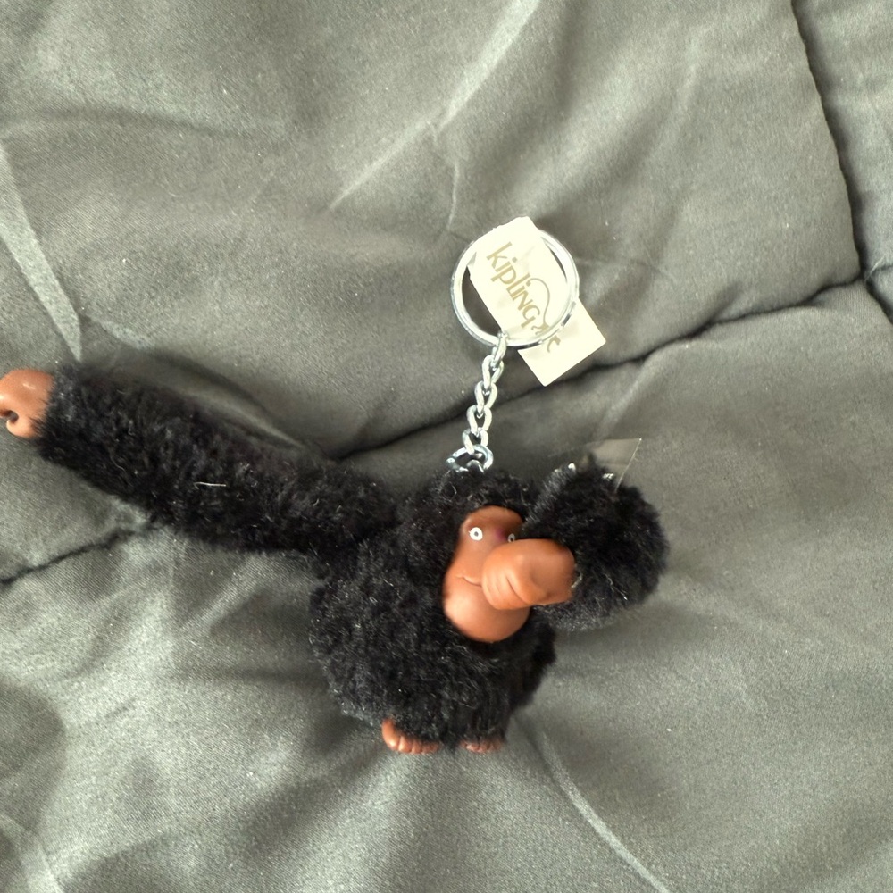 Kipling Black and Brown Monkey Keychain